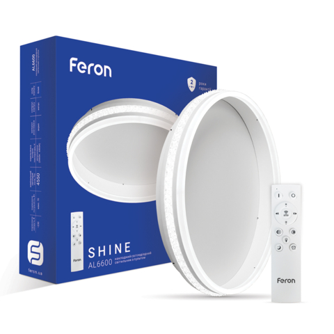 Світлодіодна накладна люстра Feron AL6600 SHINE 70Вт білий