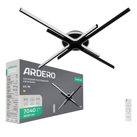 Світлодіодний накладний світильник Ardero AL6185-1ARD MILL 64Вт чорний