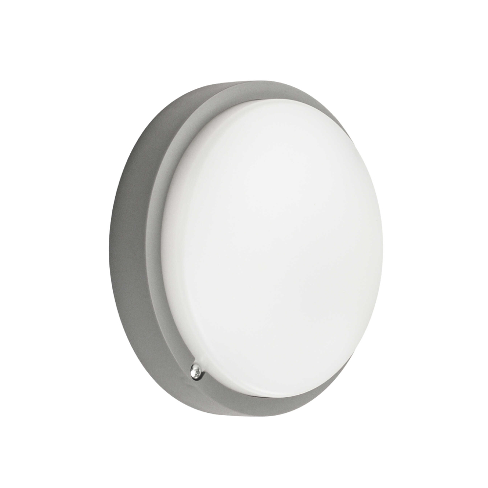 Cвітильник cвітлодіодний VIOLUX НББ ATOM UA MW sensor круг сірий 12W 5000K 1200LM IP44 (1/12) КАРТОН (243362)