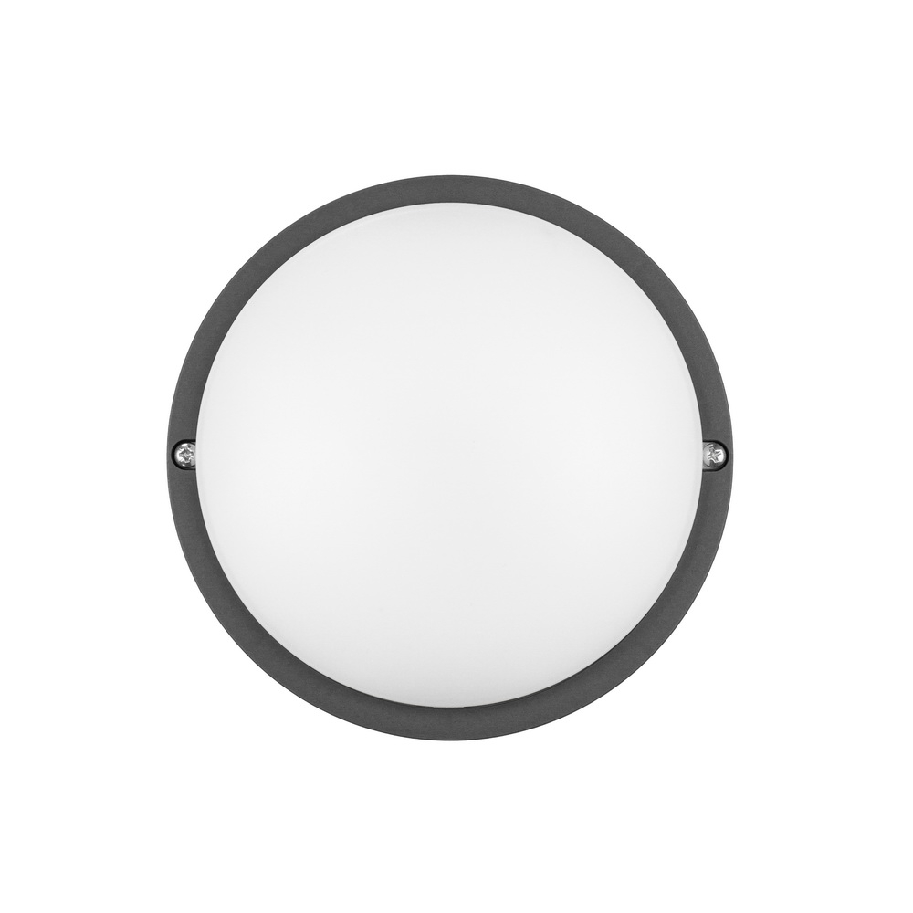 Cвітильник cвітлодіодний VIOLUX НББ ATOM UA  круг антрацит 12W 5000K 1200LM IP44 (1/12) КАРТОН (253353)