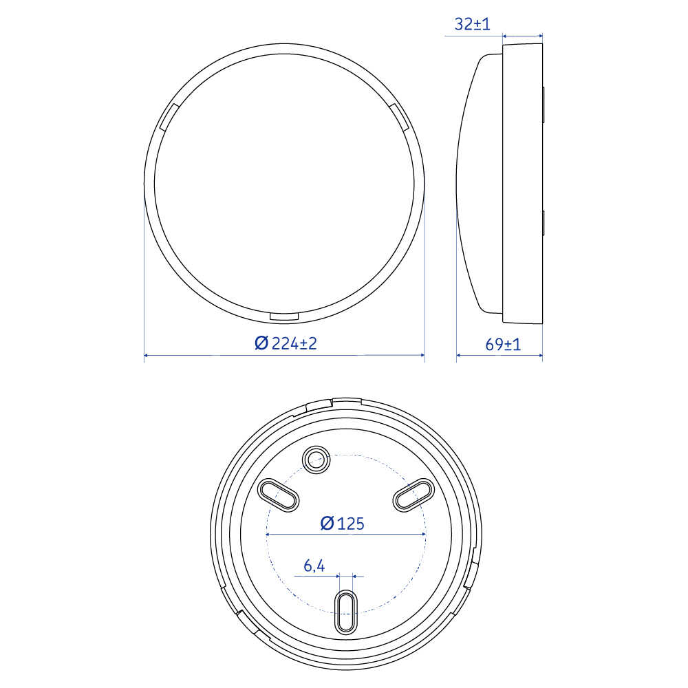 Cвітильник cвітлодіодний VIOLUX НББ ATOM UA MW sensor круг антр. 18W 5000K 1800LM IP44 (1/12) ПЛІВКА (243533)