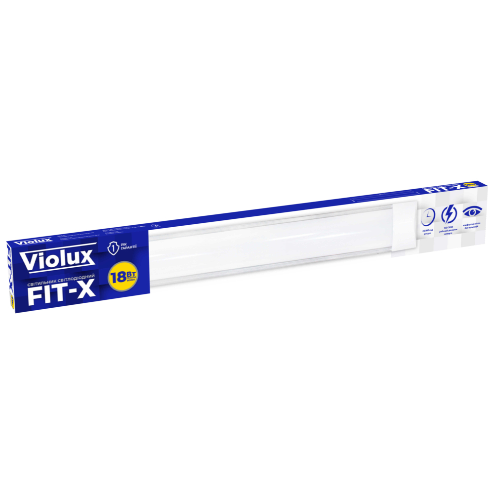 Cвітильник cвітлодіодний VIOLUX FIT-X 18W 6000K 1530Lm 600mm IP20 (30) (300042)