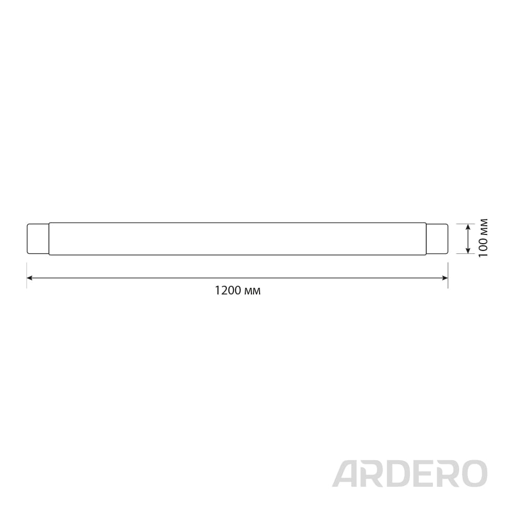 Світлодіодний лінійний світильник Ardero AL5020 100Вт 4000K призма