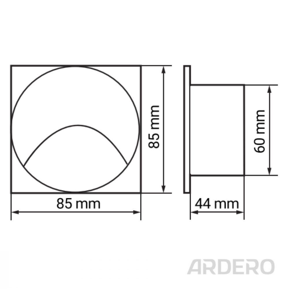 Архітектурний світлодіодний накладний світильник Ardero DH1040ARD STONE 3Вт білий