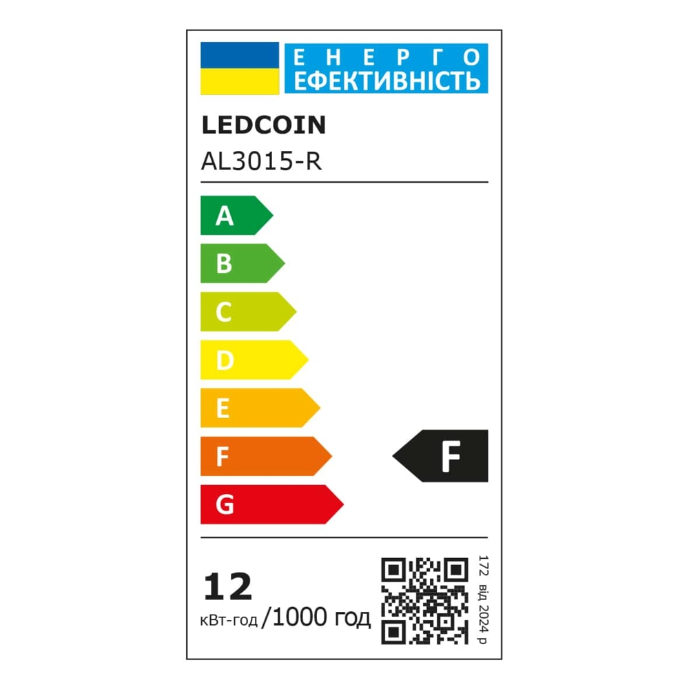 Світлодіодний накладний світильник Ledcoin AL3015-R 12Вт 6500К білий