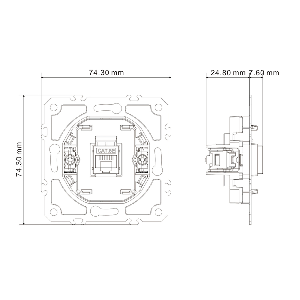 Розетка комп'ютерна Ardero ER151PC-W Soft біла