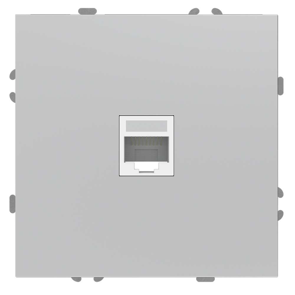 Розетка комп'ютерна Ardero ER151PC-S Soft срібна