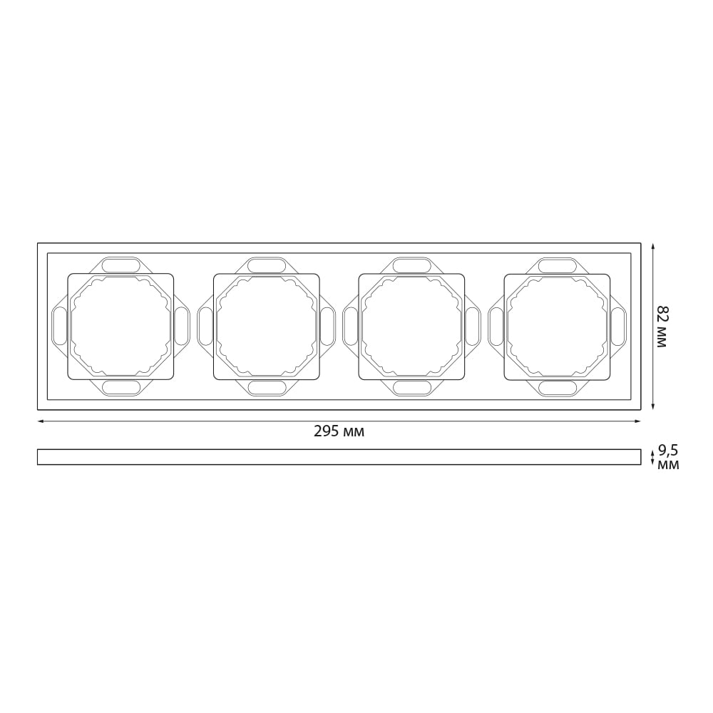 Рамка 4-місна Ardero EF104-W Soft біла