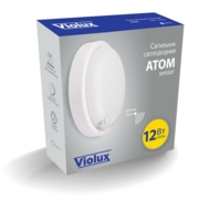 Cвітильник cвітлодіодний VIOLUX НББ ATOM sensor круг білий 12W 5000K 900LM IP54 (1/20) КАРТОН (240031)