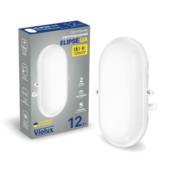 Cвітильник cвітлодіодний VIOLUX НББ ELIPSE UA MW sensor овал 12W 6000K 960LM IP44 (1/18) КАРТОН (253411)
