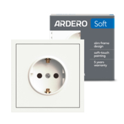 Розетка Ardero ER121-W Soft 16А із заземленням біла