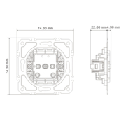 Розетка Ardero ER111-B Soft 16А без заземлення чорна