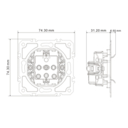 Розетка Ardero ER121-B Soft 16А із заземленням чорна