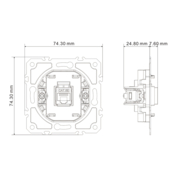 Розетка комп'ютерна Ardero ER151PC-S Soft срібна