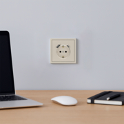 Розетка з додатковими виходами USB/Type-C Ardero ER123USB-C Soft 18W/20W із заземленням шампань